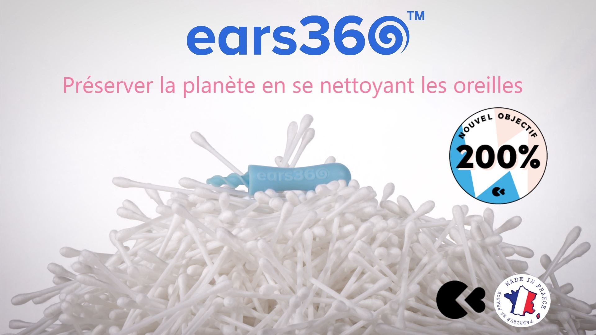 Ears 360 - Le coton tige réutilisable en silicone à spirale – Ears