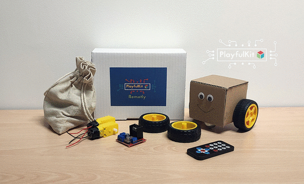 Visuel du projet PlayfulKit : l'activité qui apprend aux enfants à construire des robots