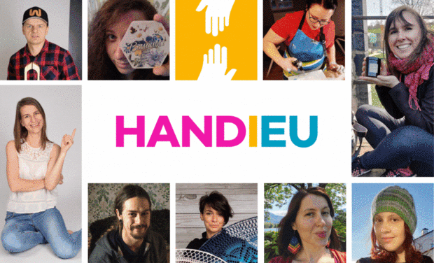 Project visual HANDIEU. First European platform to support small handmade businesses.