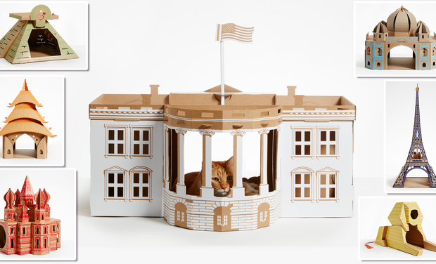 Maisons De Jeu En Carton Landmarks Pour Chats Chiens Autres Animaux De Compagnie Par Poopy Cat Kisskissbankbank